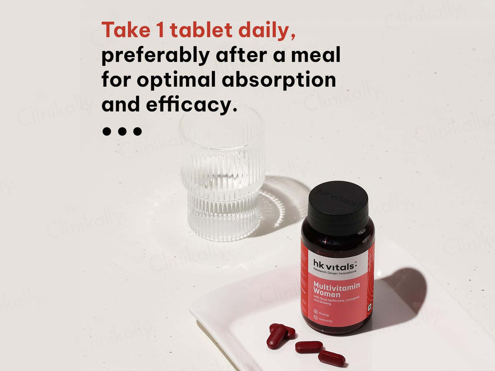 HK Vitals Multivitamin With Soya-Isoflavones, Lycopene & Ginseng Extract Tablet For Women