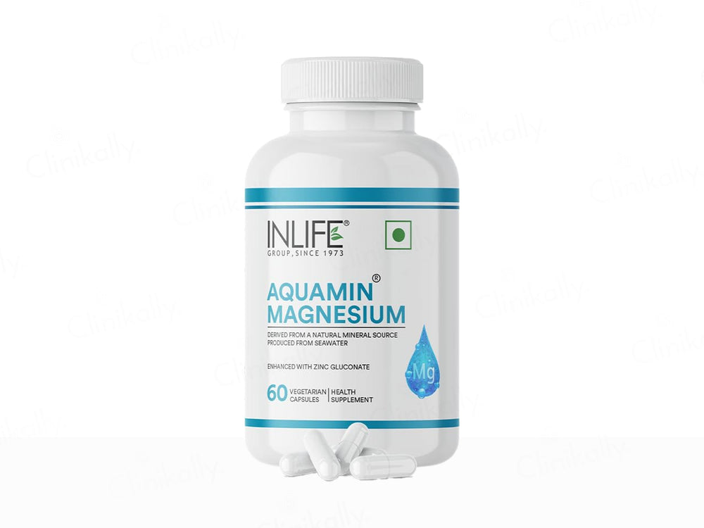 Inlife Aquamin Magnesium With Zinc Gluconate Health Supplement Vegetarian Capsule