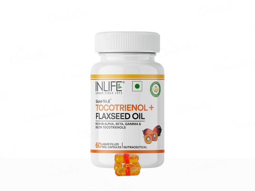 Inlife Gold-Tri.E Tocotrienol + Flaxseed Oil Liquid Filled Veg Capsule