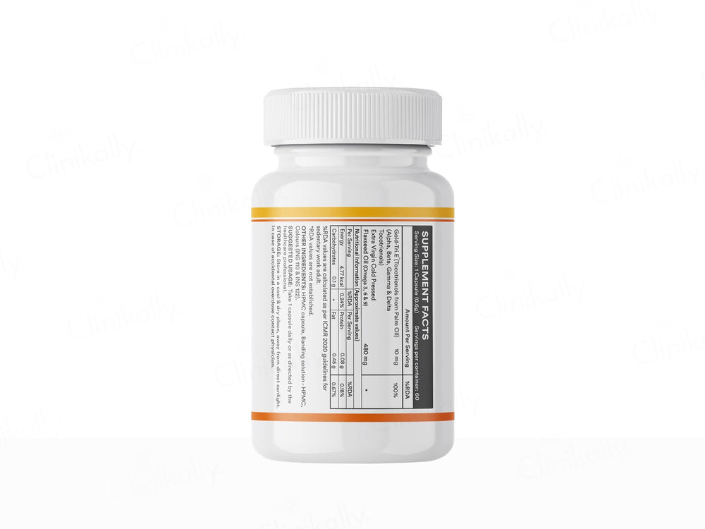 Inlife Gold-Tri.E Tocotrienol + Flaxseed Oil Liquid Filled Veg Capsule