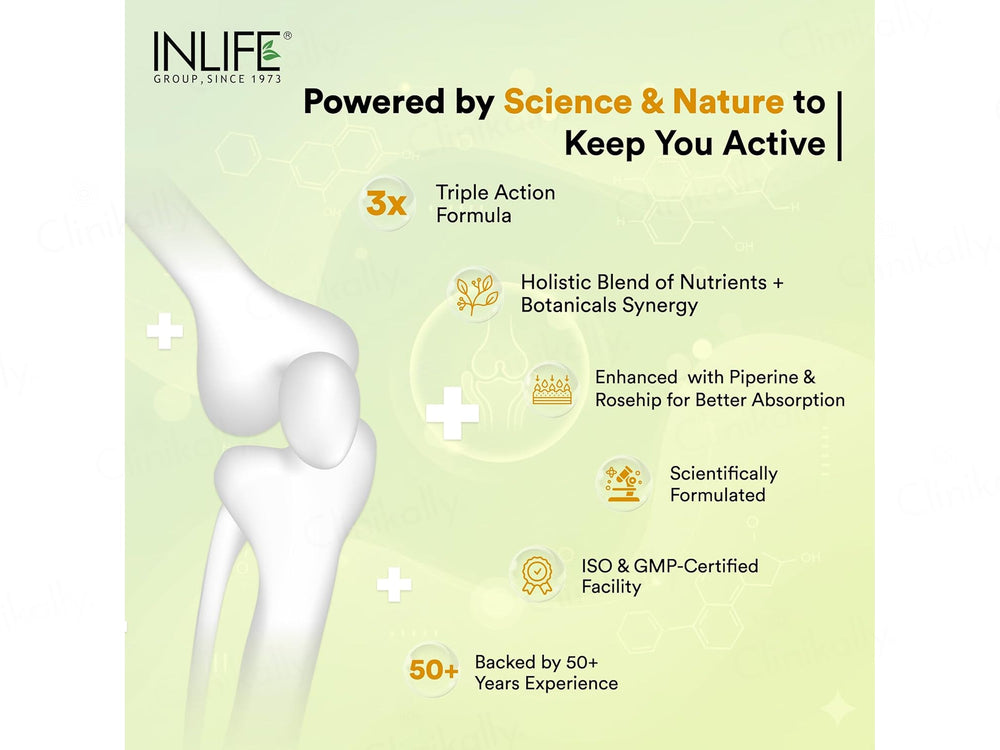 Inlife High Strength Glucosamine Chondroitin MSM 4000mg Nutraceutical Veg Tablet