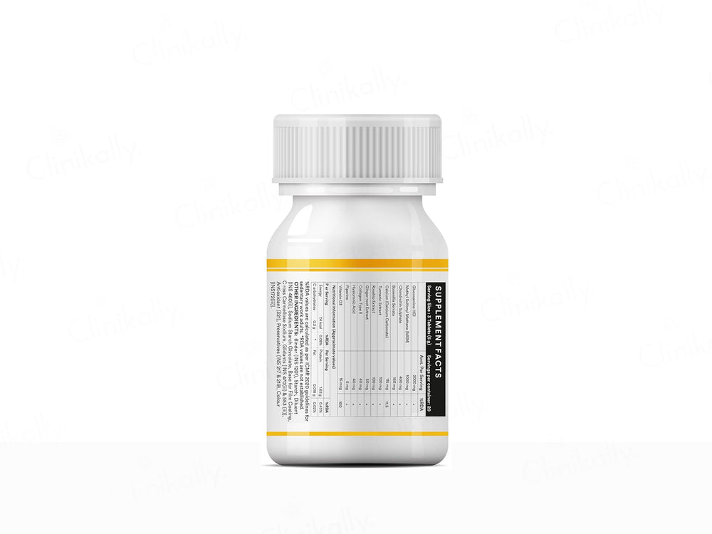 Inlife High Strength Glucosamine Chondroitin MSM 4000mg Nutraceutical Veg Tablet