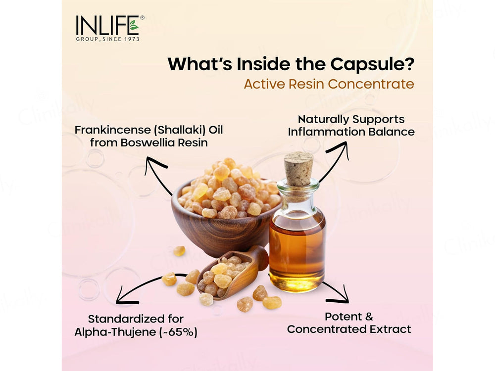 Inlife Natural Frankincense Oil 150mg Liquid Filled Veg Capsule