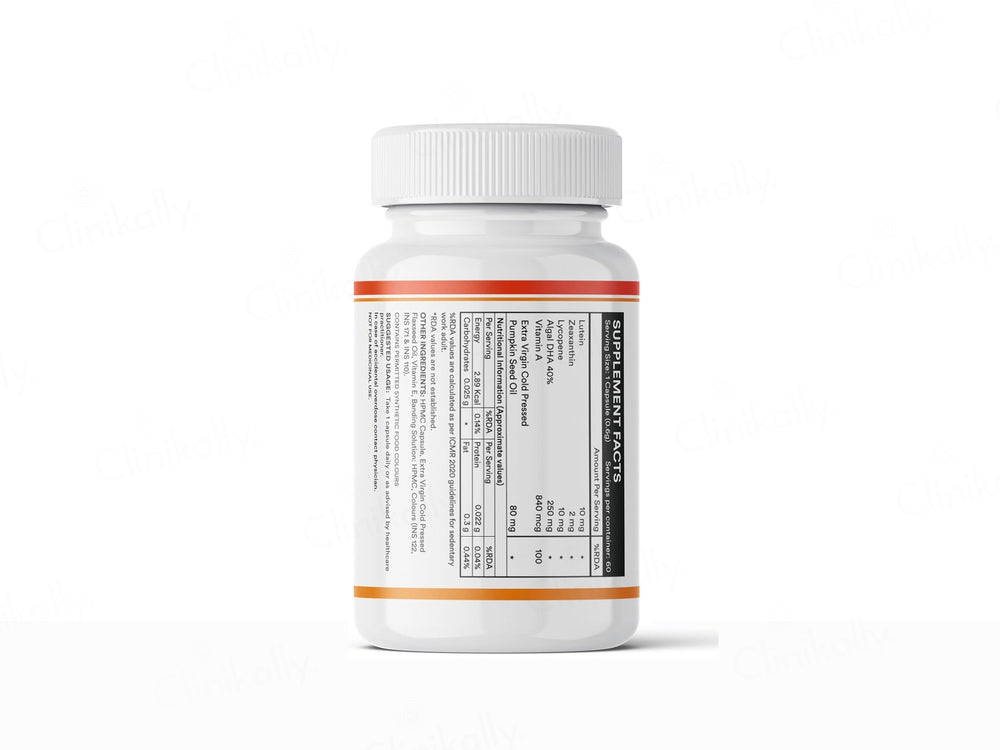 Inlife Natural Lutein Zeaxanthin Eye Health Liquid Filled Veg Capsule