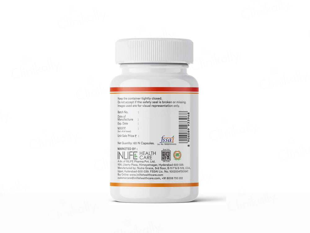 Inlife Natural Lutein Zeaxanthin Eye Health Liquid Filled Veg Capsule