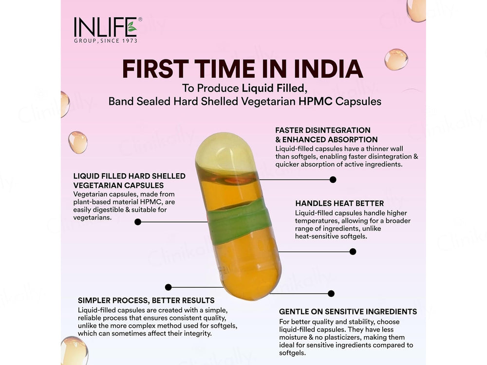 Inlife Silymarin + Turmeric + Piperine Oil Livostamin Liquid Filled Veg Capsule