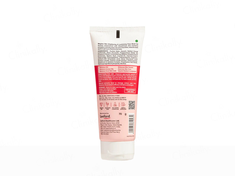 Meglow Instant Glow Skin Brightening & Luminizing Face Wash For Women