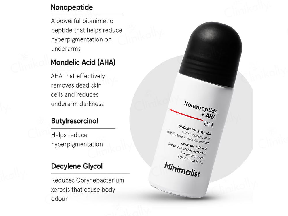 Minimalist Nonapeptide + AHA 6% Underarm Roll-On