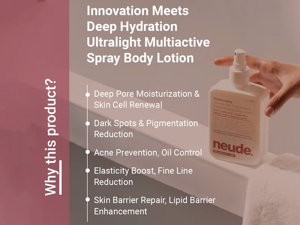 Neude Smmmoothie Ultimate Skin Pampering & Repairing Spray Body Lotion
