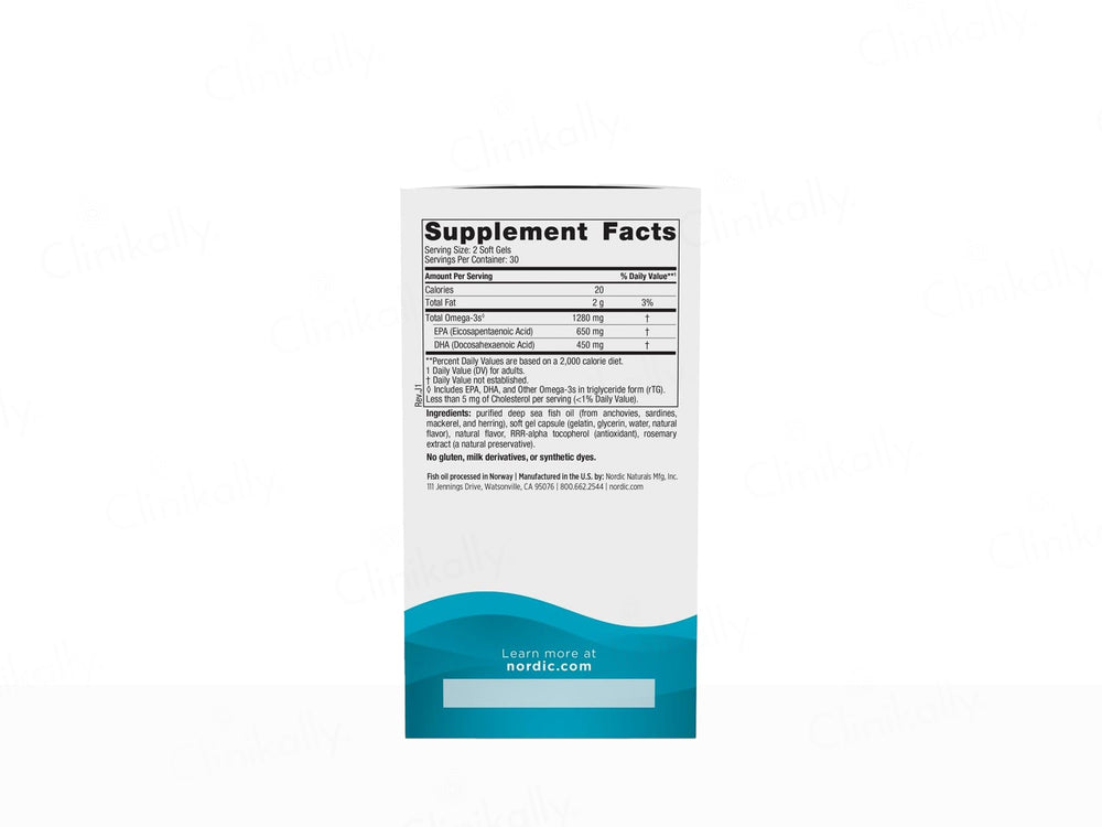 Nordic Naturals Ultimate Omega Fish Oil Supplement Softgel