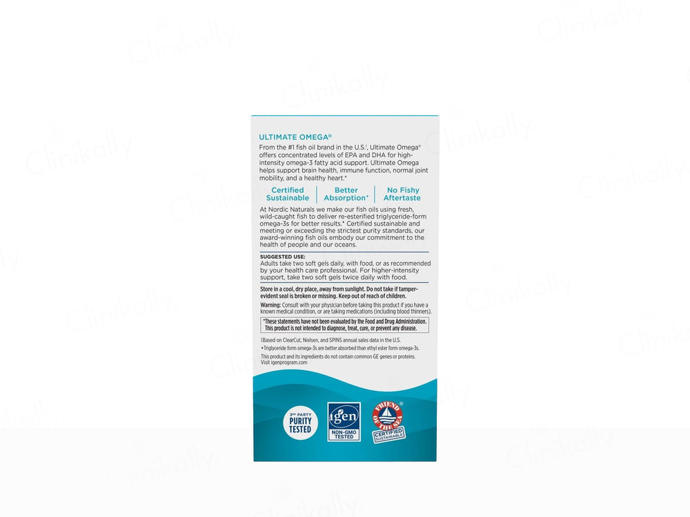 Nordic Naturals Ultimate Omega Fish Oil Supplement Softgel