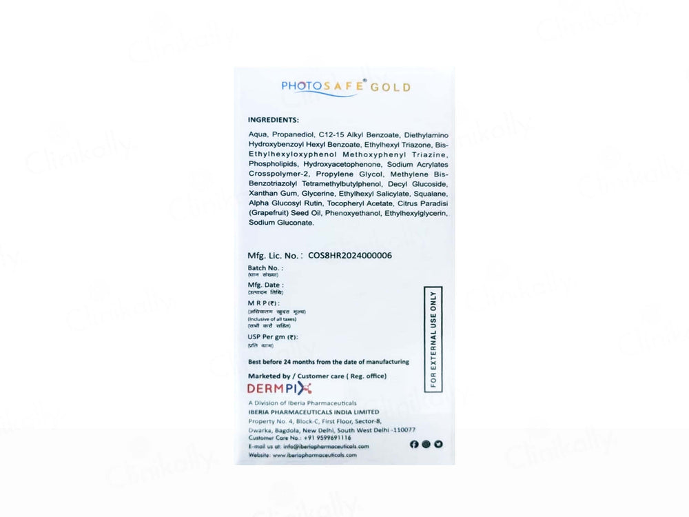 Photosafe Gold Invisible Sunscreen Water Gel