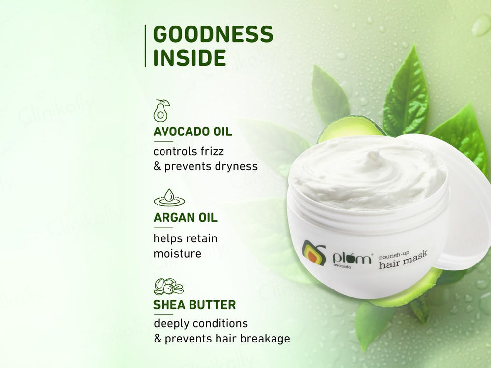 Plum Avocado Nourish-Up Hair Mask For Dry and Frizzy Hair