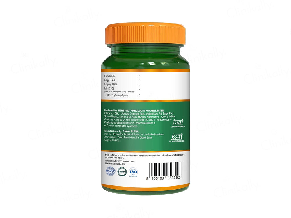 Pure Nutrition 100% Chelated Boron 3mg Veg Capsule