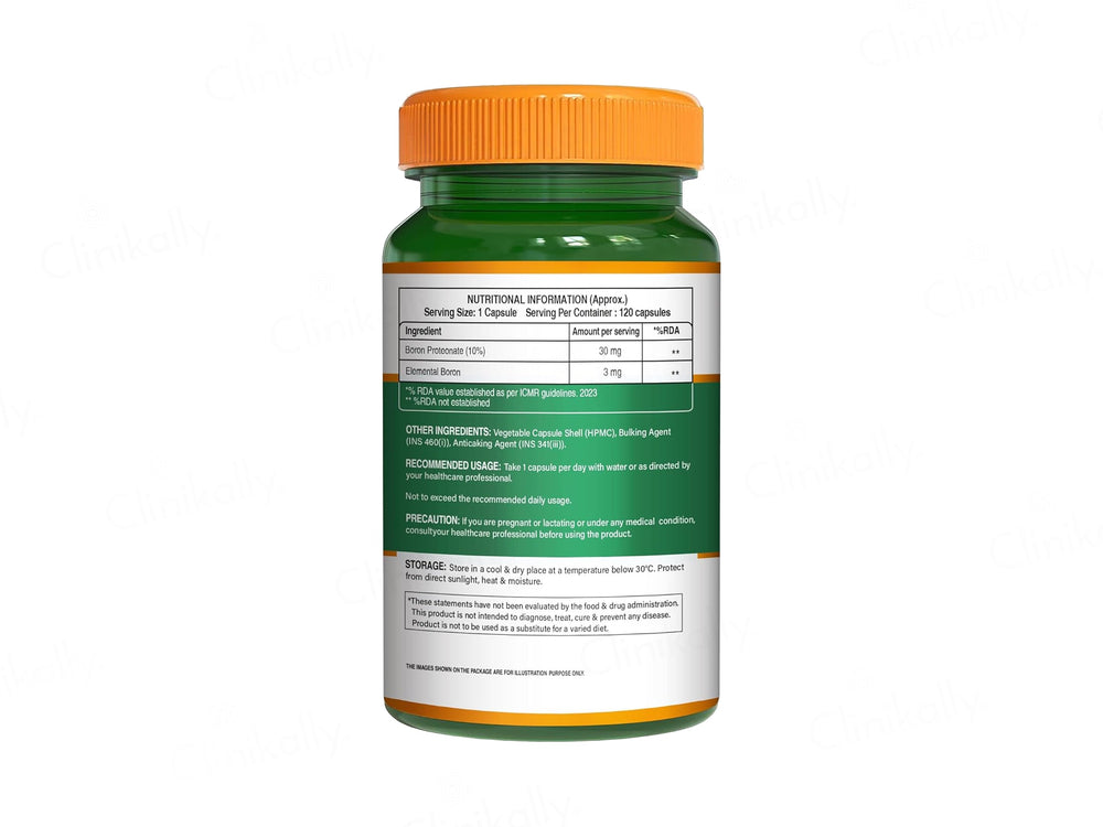 Pure Nutrition 100% Chelated Boron 3mg Veg Capsule