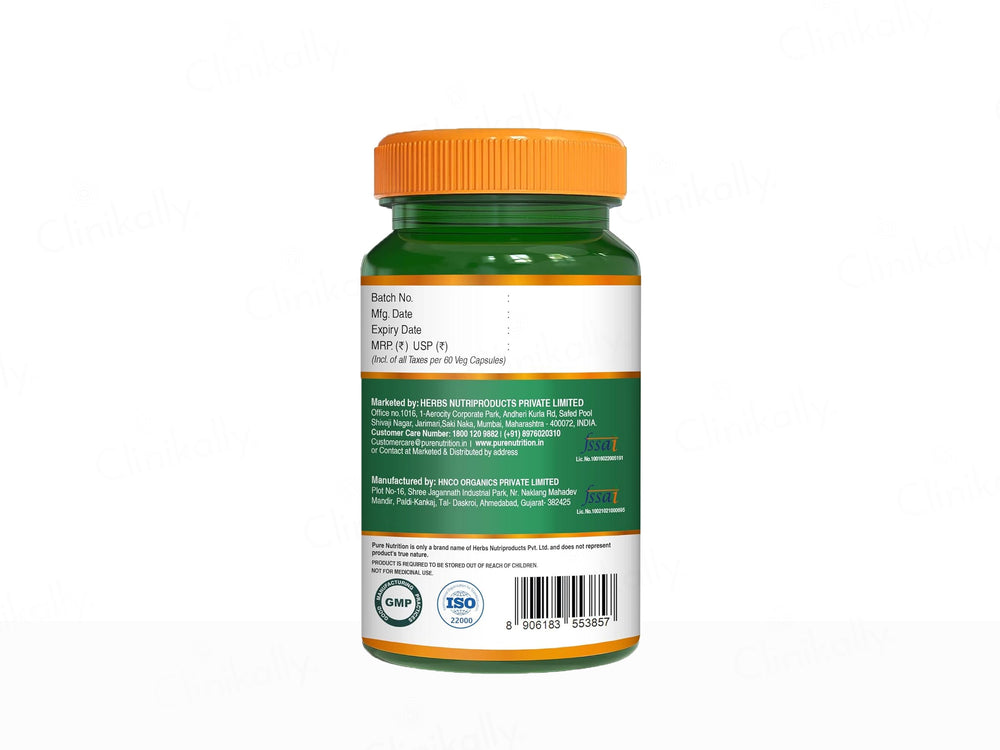 Pure Nutrition Kapikachhu Mucuna Pruriens 500mg Veg Capsule