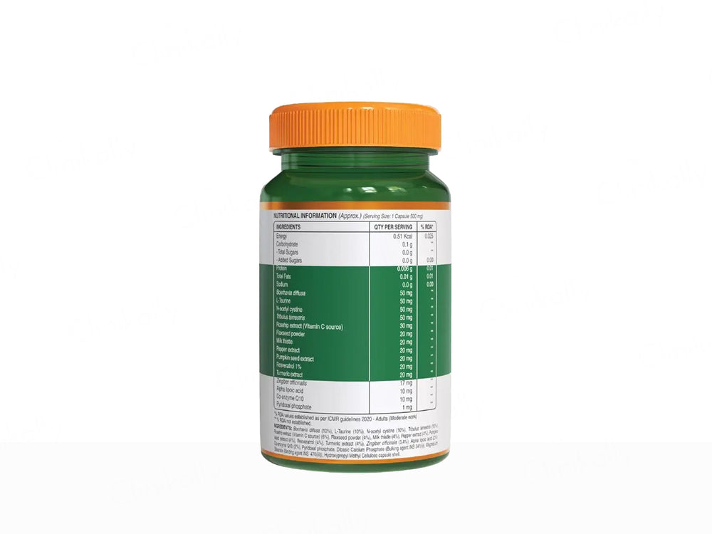 Pure Nutrition Kidney Detox Turmeric & Vitamin C Veg Capsule
