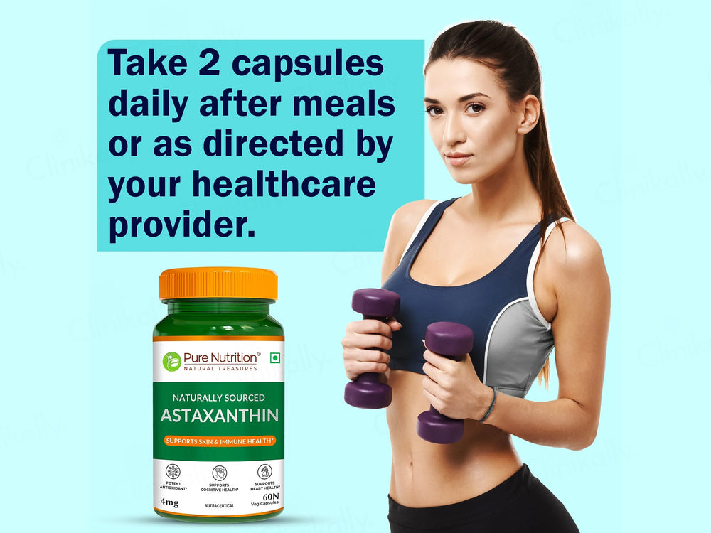Pure Nutrition Naturally Sourced Astaxanthin 4mg Veg Capsule