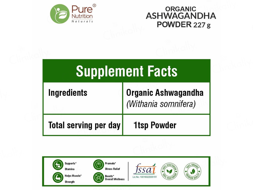 Pure Nutrition Organic Ashwagandha Powder