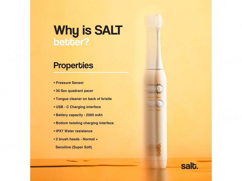 Salt. Halo Super Sonic Electric Toothbrush - Butter Yellow