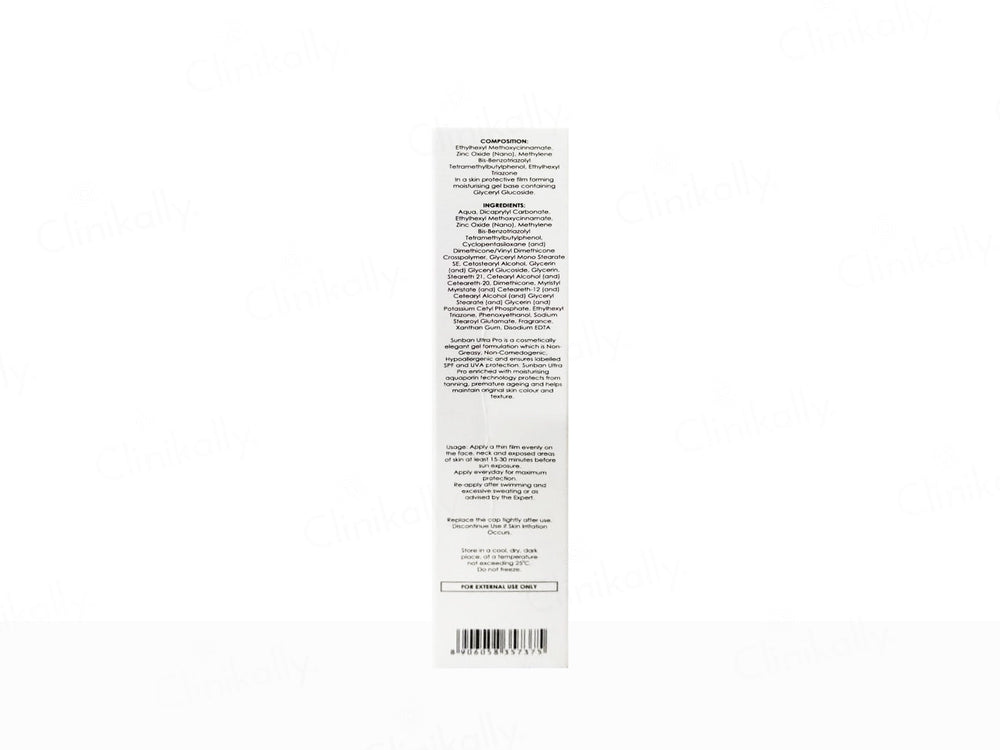 Sunban Ultra Pro Gel Nano Zinc Sunscreen SPF 35+ PA+++