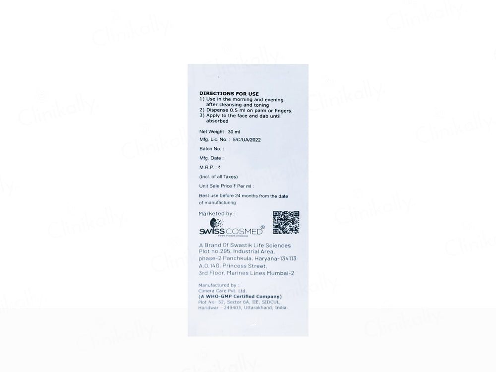 Swisscosmed Niacinamide With Vitamin-C Face Serum