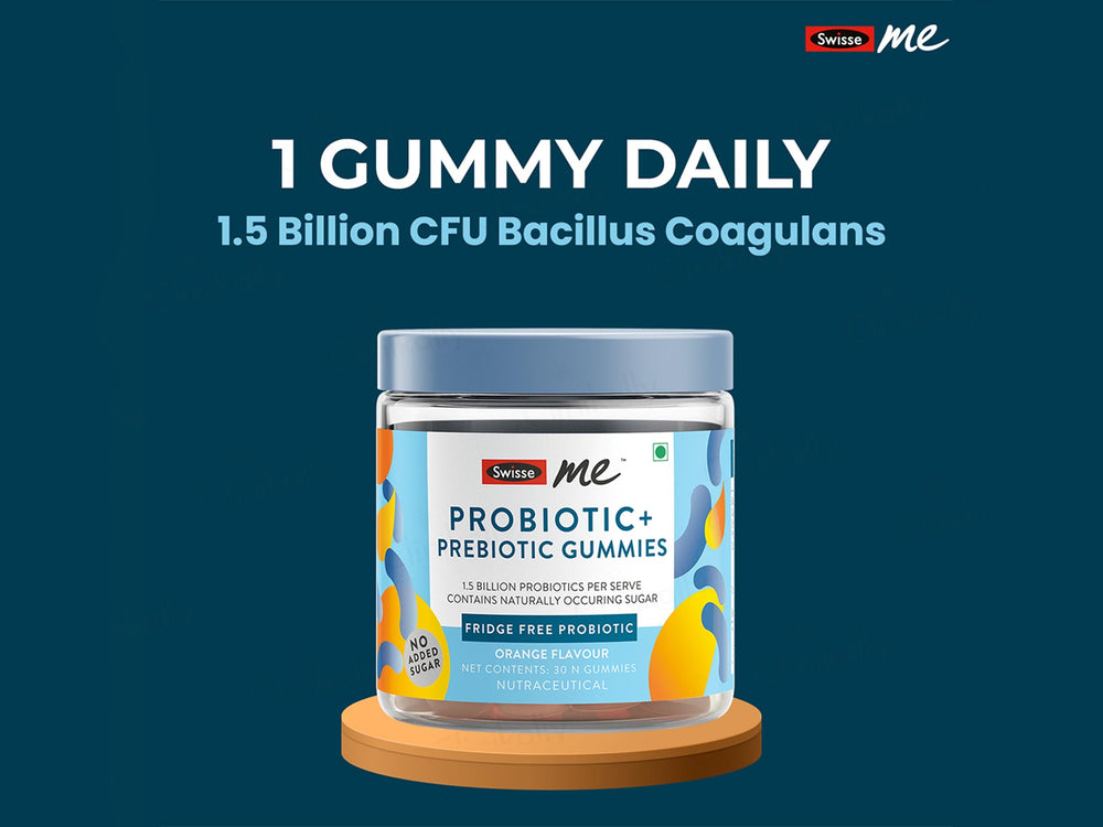 SwisseMe Probiotic + Prebiotic Gummies - Orange Flavour