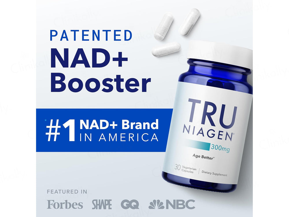 TRU Niagen Age Better Nicotinamide Riboside 300mg Dietary Supplement Veg Capsule