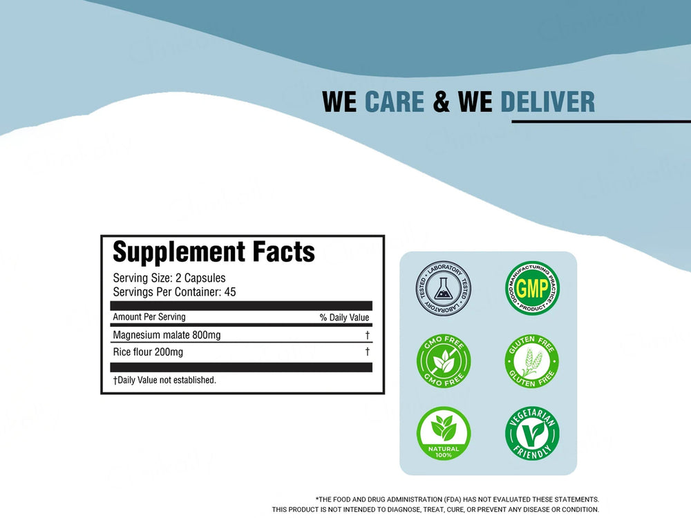 iMeMyself Magnesium Malate Dietary Supplement Vegetarian Capsule