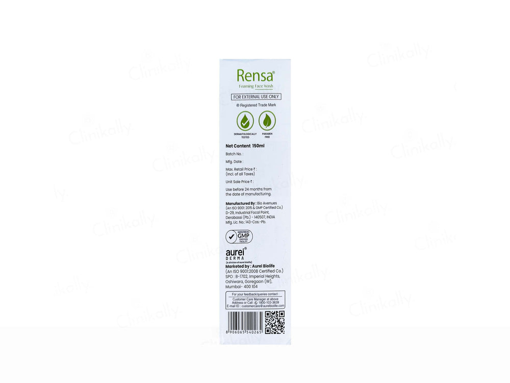Rensa Foaming Face Wash